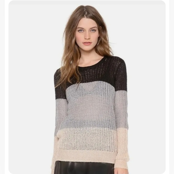 10 Crosby Derek Lam Colorblock Knit Sweater - Picture 2 of 13